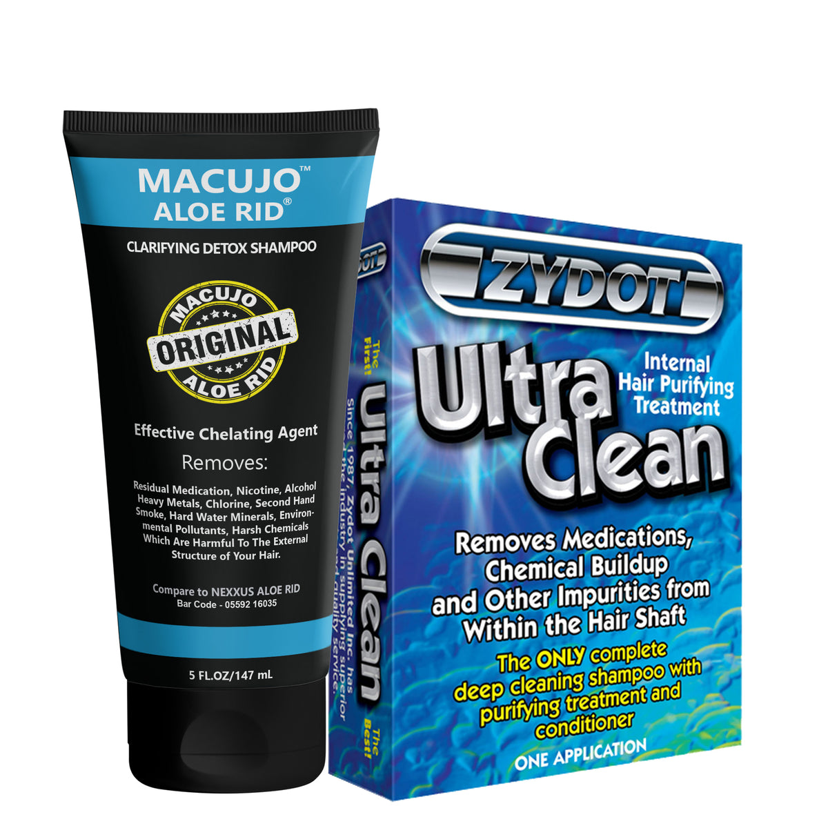 New 5oz Macujo Aloe Rid + Zydot Ultra Clean Shampoo