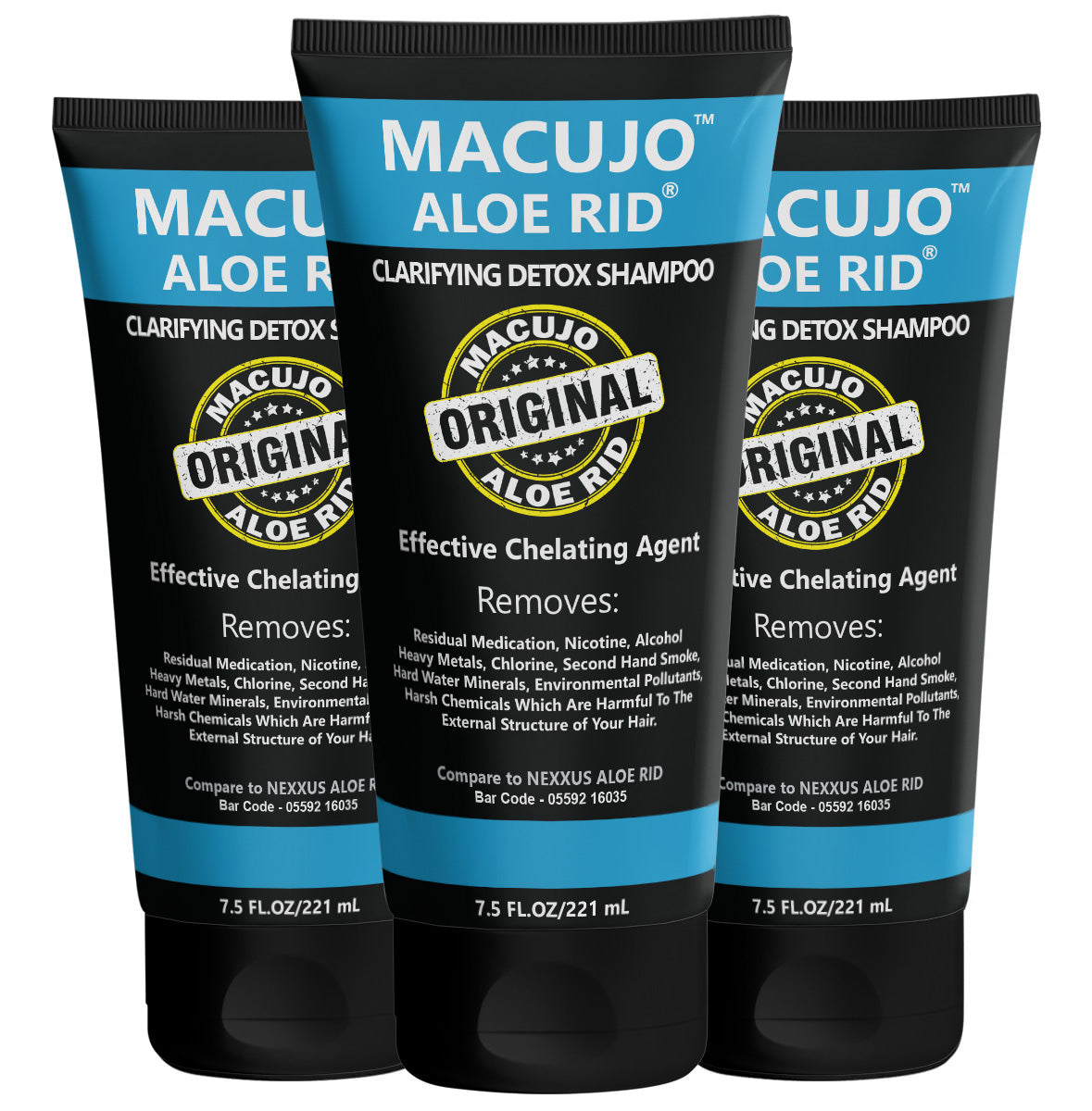 3- Pack Macujo Aloe Rid Shampoo 7.5oz