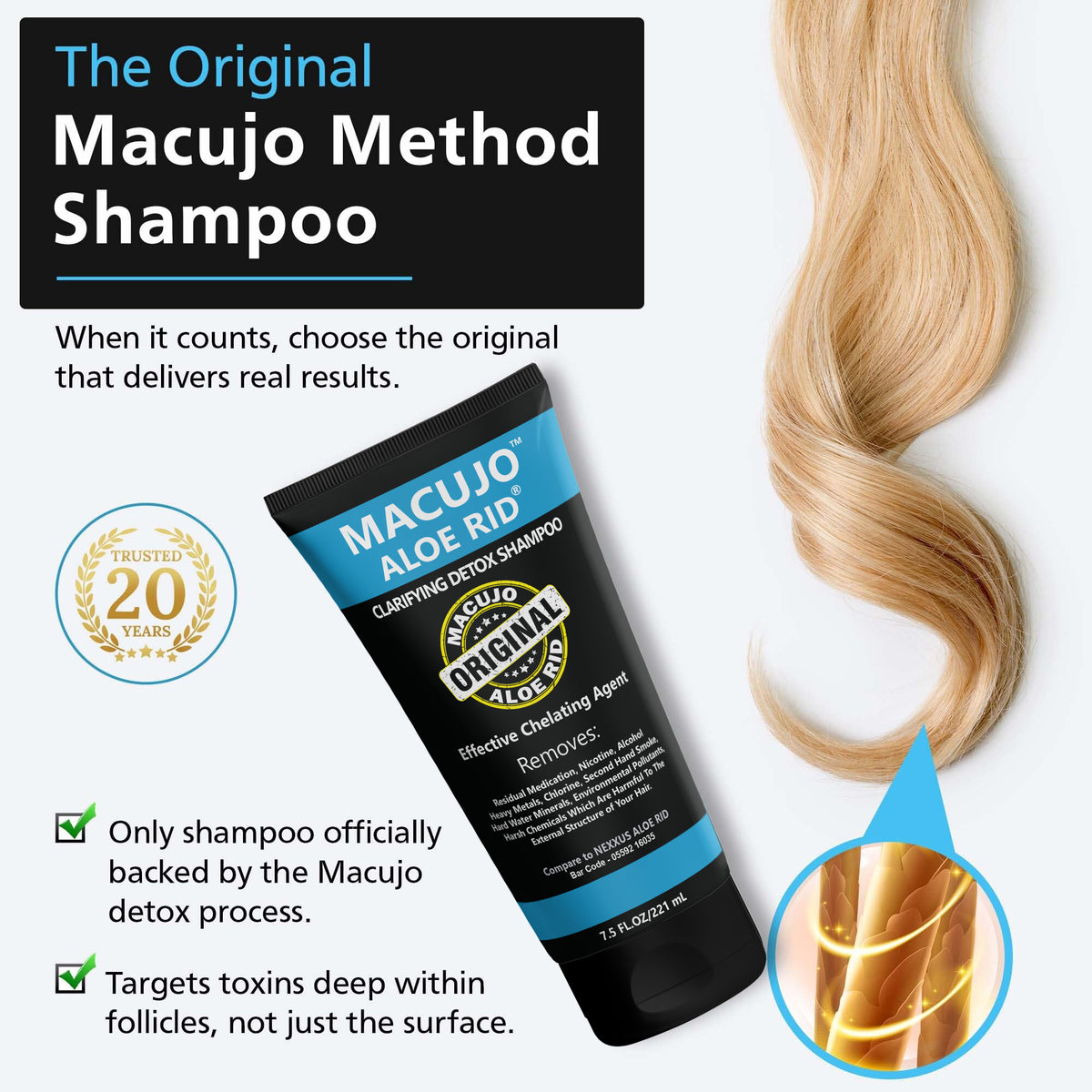 Macujo Aloe Rid 7.5oz + Zydot Ultra Clean Shampoo, Mike's Macujo Method
